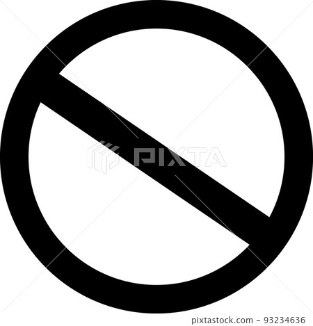 Prohibition mark pictogram black 93234636
