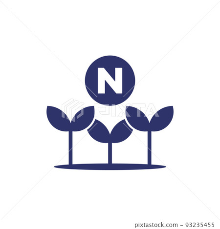 nitrogen fertilizer icon on white 93235455
