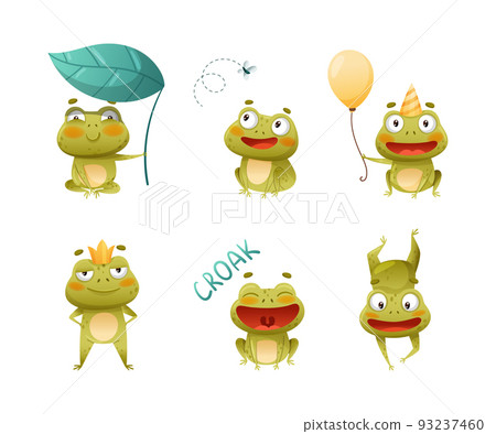 Cute Green Frog or Toad Character Engaged in Different Activity Vector Set Cute Green Frog or Toad Character Engaged in Different Activity Vector Set 93237460