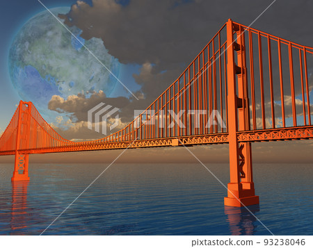 Bridge and terraformed moon Bridge and terraformed moon 93238046