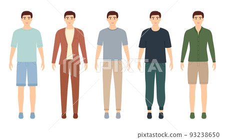 Fashion man in clothes for meeting with friends, home, business meeting. Vector illustration 93238650