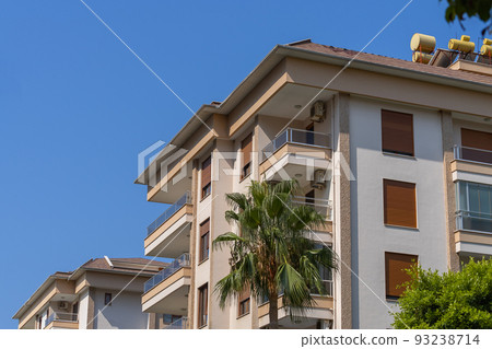 Residential area with modern architecture of the southern city. Residential area with modern architecture of the southern city. 93238714