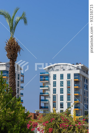 Residential area with modern architecture of the southern city. 93238715