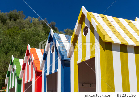 Bright striped houses - locker rooms Bright striped houses - locker rooms 93239150
