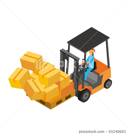 Collapse of cargo during forklift operation Collapse of cargo during forklift operation 93240681