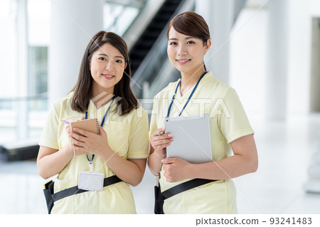 young female caregiver 93241483