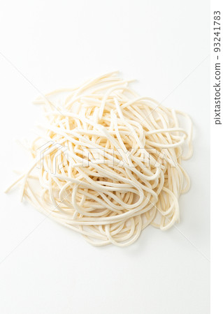 Udon raw noodles white background Udon raw noodles white background 93241783