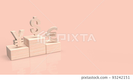 The wood money symbol for business concept 3d rendering The wood money symbol for business concept 3d rendering 93242151