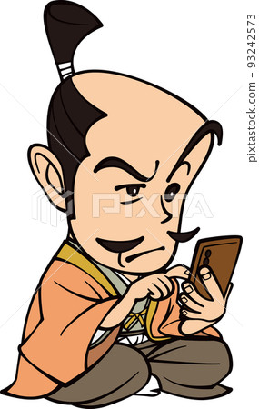 Lord playing with a smartphone [3 heads and bodies] 93242573