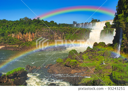 Rainbow over the World Heritage Iguazu Falls Rainbow over the World Heritage Iguazu Falls 93243251