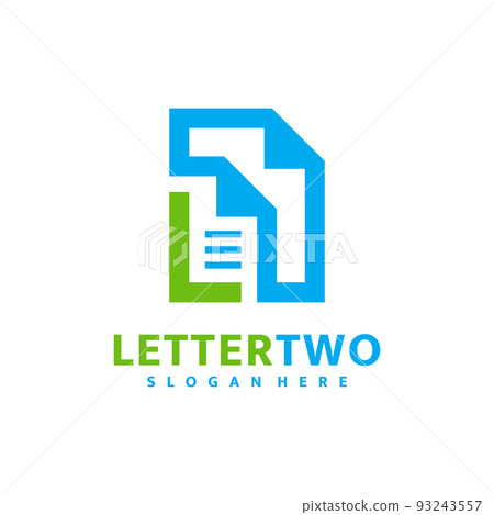Letter L document logo design template vector 93243557