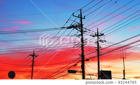 暮色天空日落風景 93244785