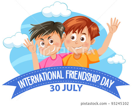International Friendship Day banner design - Stock Illustration [93245102]  - PIXTA
