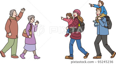 Winter homecoming _ walk facing each other 93245236