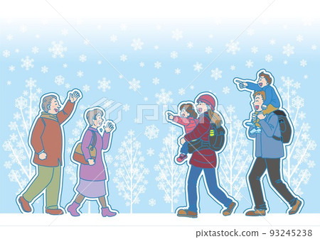 Winter homecoming _ snow scene 93245238