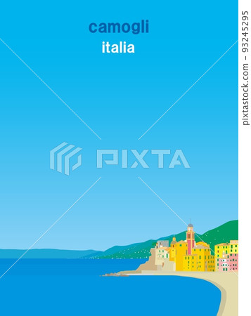 Camogli camogli Liguria Italy Italia - Stock Illustration [93245295 ...