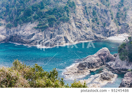 Sheer cliffs and the sea at Kyogamisaki Sheer cliffs and the sea at Kyogamisaki 93245486