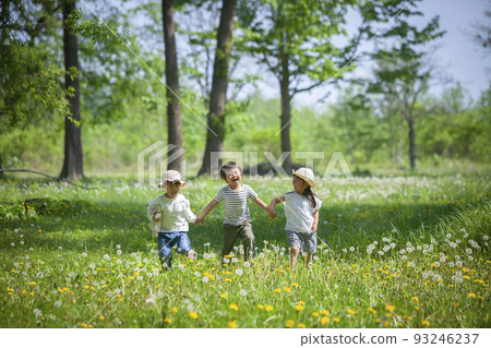 Children playing in nature Children playing in nature 93246237