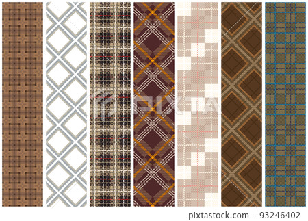 格子圖案棕色/棕色變化圖 93246402