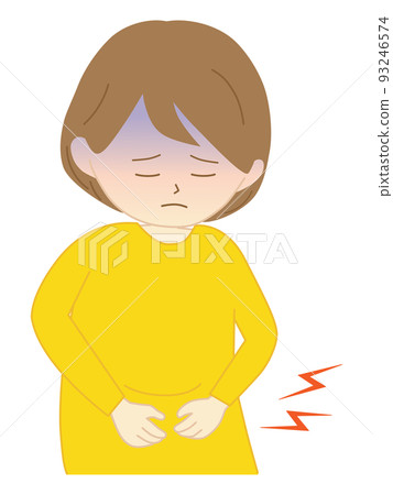 A woman hurting tummy 93246574