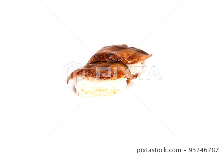 Eel sushi isolated on white background.Japanese food. Eel sushi isolated on white background.Japanese food. 93246787