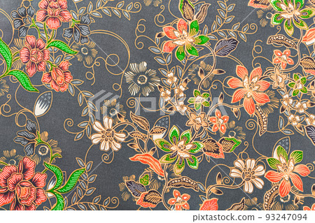 The Batik sarong pattern background in Thailand, traditional batik sarong in Asian. 93247094