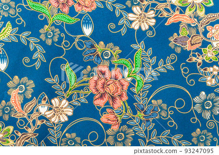 The Batik sarong pattern background in Thailand, traditional batik sarong in Asian. 93247095