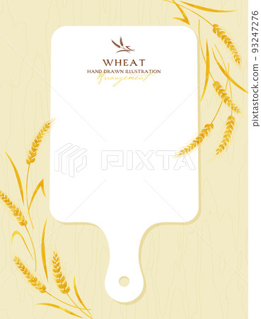 小麥水彩彩色插圖（板式） 93247276