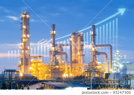 Oil gas refinery or petrochemical plant. Oil gas refinery or petrochemical plant. 93247300