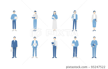 Business person's whole body image set Business person's whole body image set 93247522