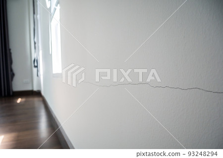cracked on wall background close up 93248294