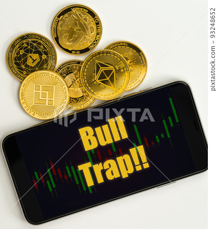 Bull Trap Stock market investment graph for crypto trading concept. Bull Trap Stock market investment graph for crypto trading concept. 93248652