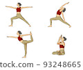 woman doing yoga pose 93248665