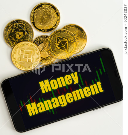 Money Management on mobile application screen for Cryptocurrency investment concept. Money Management on mobile application screen for Cryptocurrency investment concept. 93248837