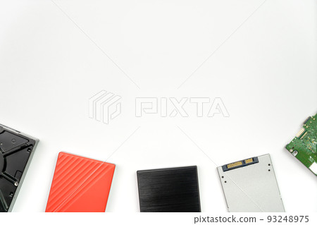 External portable Data storage device for computer with copyspace. External portable Data storage device for computer with copyspace. 93248975
