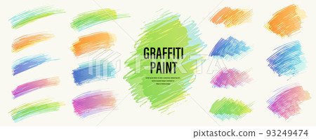 colorful graffiti set 93249474