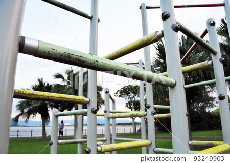 Seaside park playground equipment and scenery Seaside park playground equipment and scenery 93249903