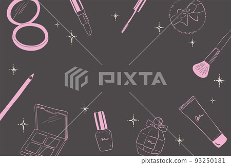 hand drawn makeup supplies background illustration hand drawn makeup supplies background illustration 93250181