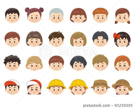 Children's smile face icon 93250305