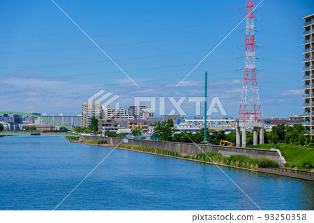Sumida River from Ogu Bridge (Oji area) 93250358