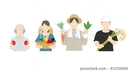 Agriculture Farmer Harvest Vegetable Rice Farm Fruit Farmer Male and Female Illustration Agriculture Farmer Harvest Vegetable Rice Farm Fruit Farmer Male and Female Illustration 93250900