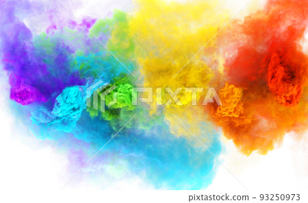 Rainbow smoke clouds abstract heaven texture for background 93250973