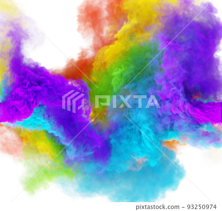 Rainbow smoke clouds abstract heaven texture for background 93250974