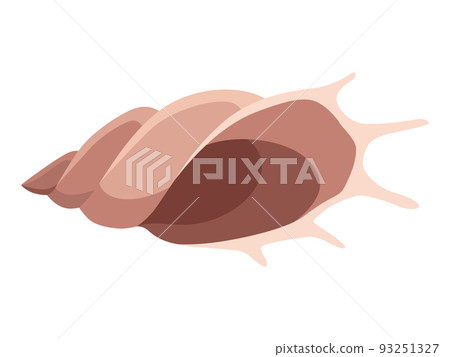 Shell. Realistic aquarium accessory. Decoration or equipment for aquarium. Cartoon vector element 93251327