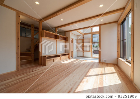 新建房屋、房間、土地板、實木地板 93251909