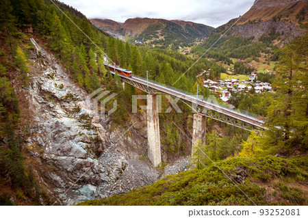 Zermatt, Switzerland. Gornergrat train banner 93252081