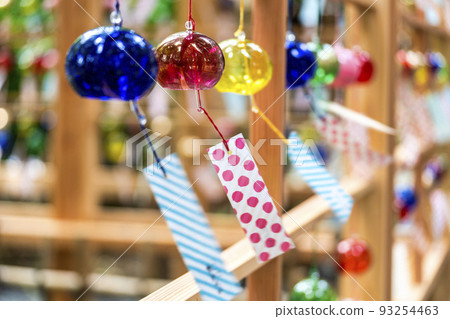 Summer scenery of Kumano Shrine (Kumano Taisha) Wind chime decoration "Kanade" Nanyo City, Yamagata Prefecture 93254463