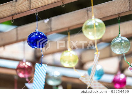 Summer scenery of Kumano Shrine (Kumano Taisha) Wind chime decoration "Kanade" Nanyo City, Yamagata Prefecture 93254499