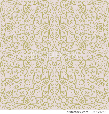 Soft pink and gold bohemian pattern. GENTLE... - Stock Illustration ...