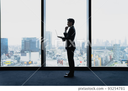 business person silhouette business person silhouette 93254781